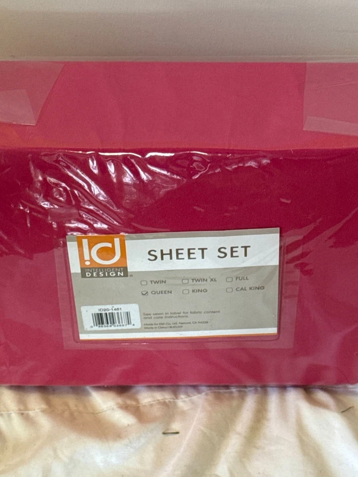 Intelligent Design 6 Piece Microfiber Sheet Set Wrinkle Resistant Hot Pink Queen - Image 3 of 4