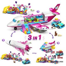 3-in-1 Friends Airplane Building Set with Light, Gift for Kids 6  642 PCS