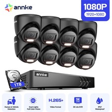 ANNKE 3K Lite 8CH DVR HD 1080P Security Camera System Outdoor AI Color Night 1TB