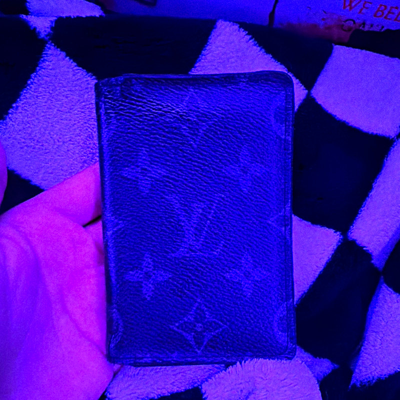 Louis Vuitton Monogram Black Leather Passport Holder Wallet/Organizer w/ Sleeves