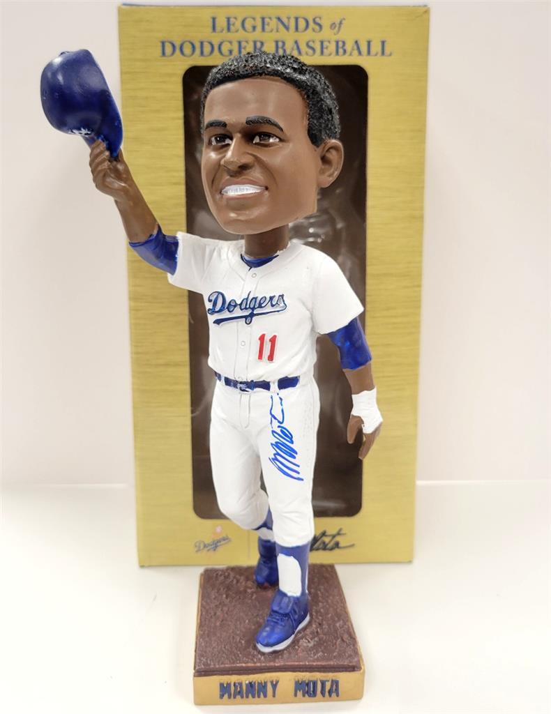 Manny Mota signed Dodgers Bobblehead 4/29/23 SGA autograph