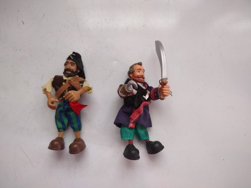 2 Toy Pirates Odyssey Captain Silver Hook & Great Pirate Roberts Figure Bendy