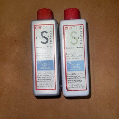 LOT OF 2 CHI Ionic 9S   Light Silver Blonde 3 FL OZ EACH NEW