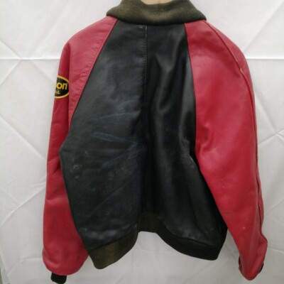 VANSON TJP All Leather Stadium Jacket Leather Cowhide Patch