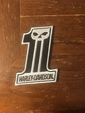 TOPPE PATCH RICAMATA  HARLEY DAVIDSON NUMERO 1 SKULL
