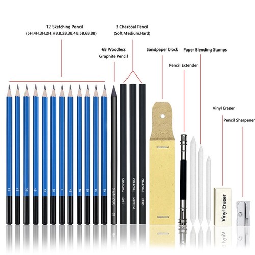 95 Stück Professionelle Buntstifte Set Zeichenstifte Malset Skizzierstifte Set - Bild 7 von 9