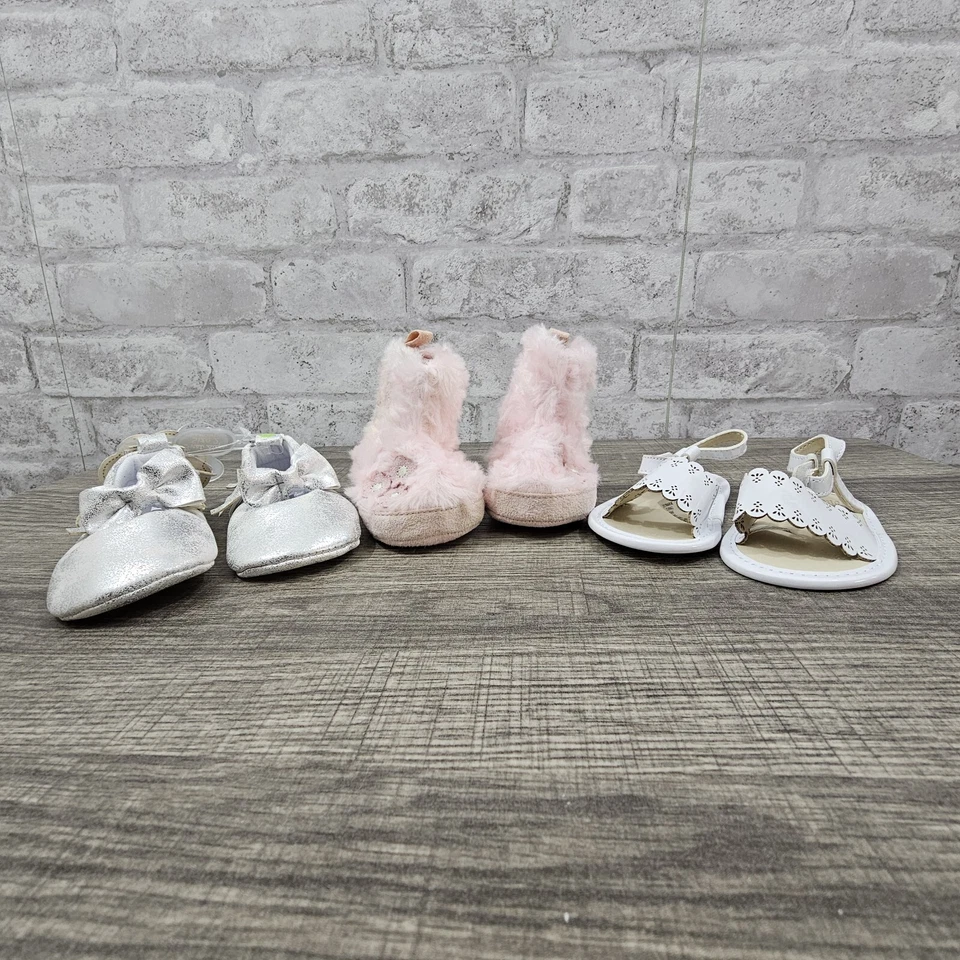 Lote de 3 Zapatos Infantil Niña Talla 3-6 Meses Foto 2 de 4
