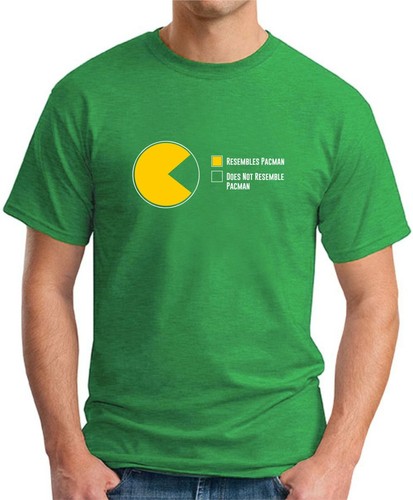 RESEMBLES PACMAN T-SHIRT > Funny Slogan Novelty Mens Geeky Gift Gaming Arcade - Picture 5 of 22