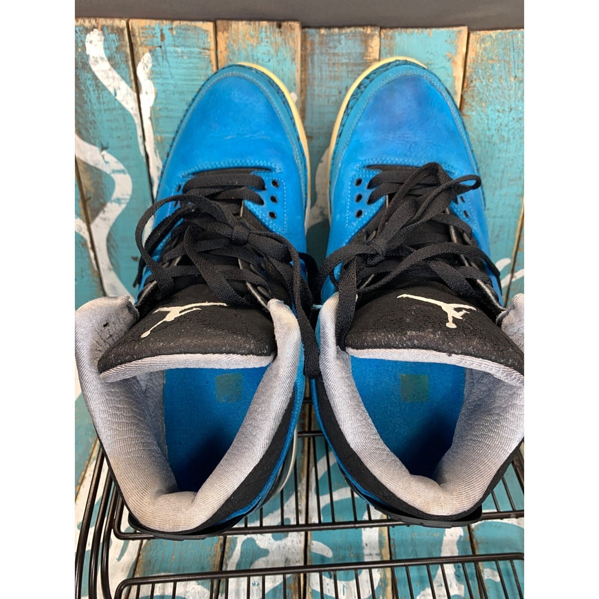 クレドポーボーテ プードル Nike Air Jordan 3 III 2014 Retro Powder Blue Leather 136064