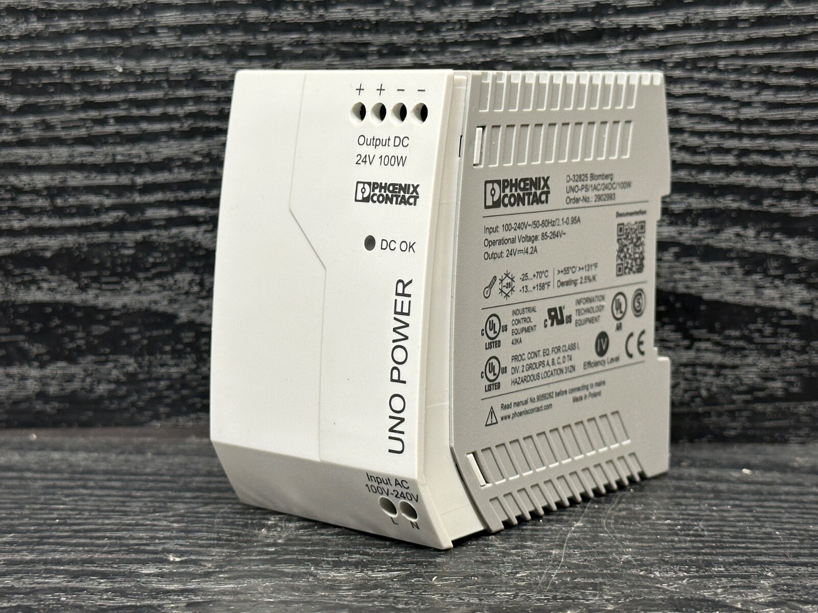 Phoenix Contact UNO-PS/1AC/24DC/100W 2902993 AC/DC Power Supply 24V DC 100W 4.2A