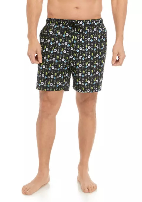 Плавки Tommy Bahama NAPLES MARTINI TASSO с забавным принтом 6 ЧЕРНЫЕ S 13190₽