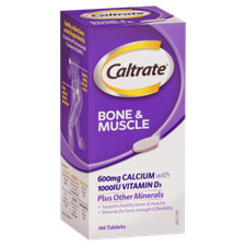 Caltrate Bone & Muscle 100 Tablets Plus Other Minerals Supports Healthy Bones