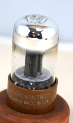 Sylvania brown base 6SN7WGT Audio tube test strong TV7 & in my amp GUARANTEED