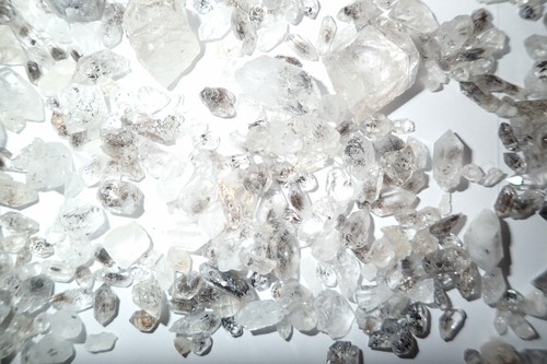 Afghanistan Diamond Quartz Clear Crystal 0.1 to 20 Carat size pieces 50 gram Lot - Imagen 11 de 12