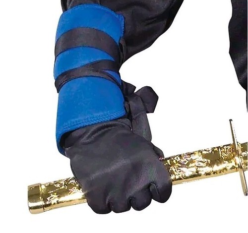 Halloween Complete Blue Ninja Costume Size Medium (8) New - Picture 4 of 6