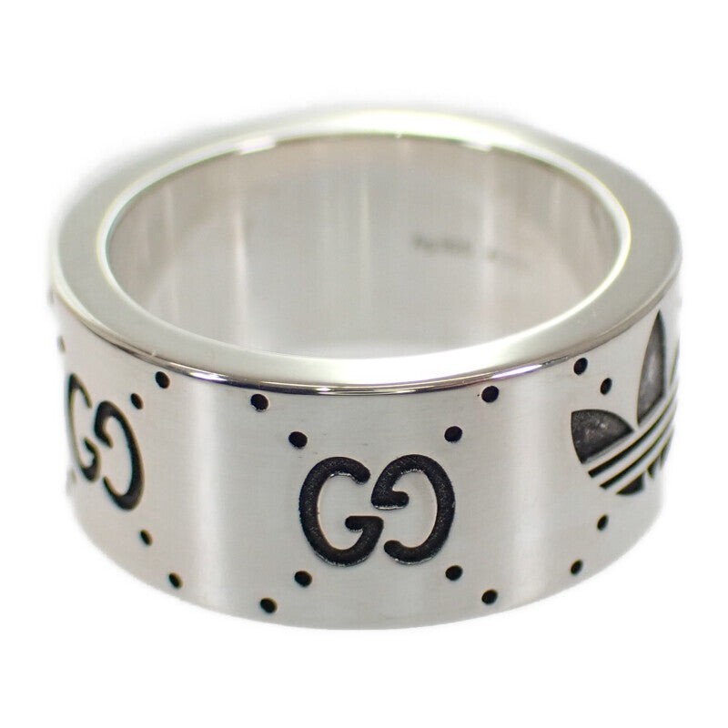 GUCCI×adidas Engraving Wide Ring Silver 925 US 6 Men's and