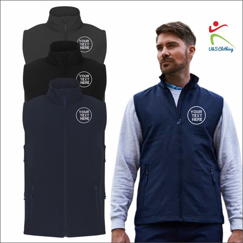 Personalised Custom Embroidered Two Layer Soft Shell Gilet Work Wear Bodywarmers - Picture 4 of 12