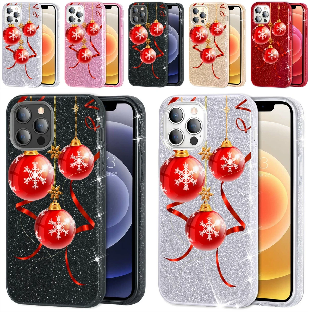 Custodia Yoedge Per IPhone 11 Con Pupazzo Di Neve 3D - Natale Morbida TPU Antiurto Rossa