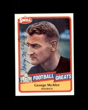 George McAfee Signed 1989 Swell Greats Chicago Bears Autograph
