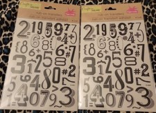 Crafter's Square Rub-On Transfer stickers Numbers - 2 Packs Craft Scrapbooking