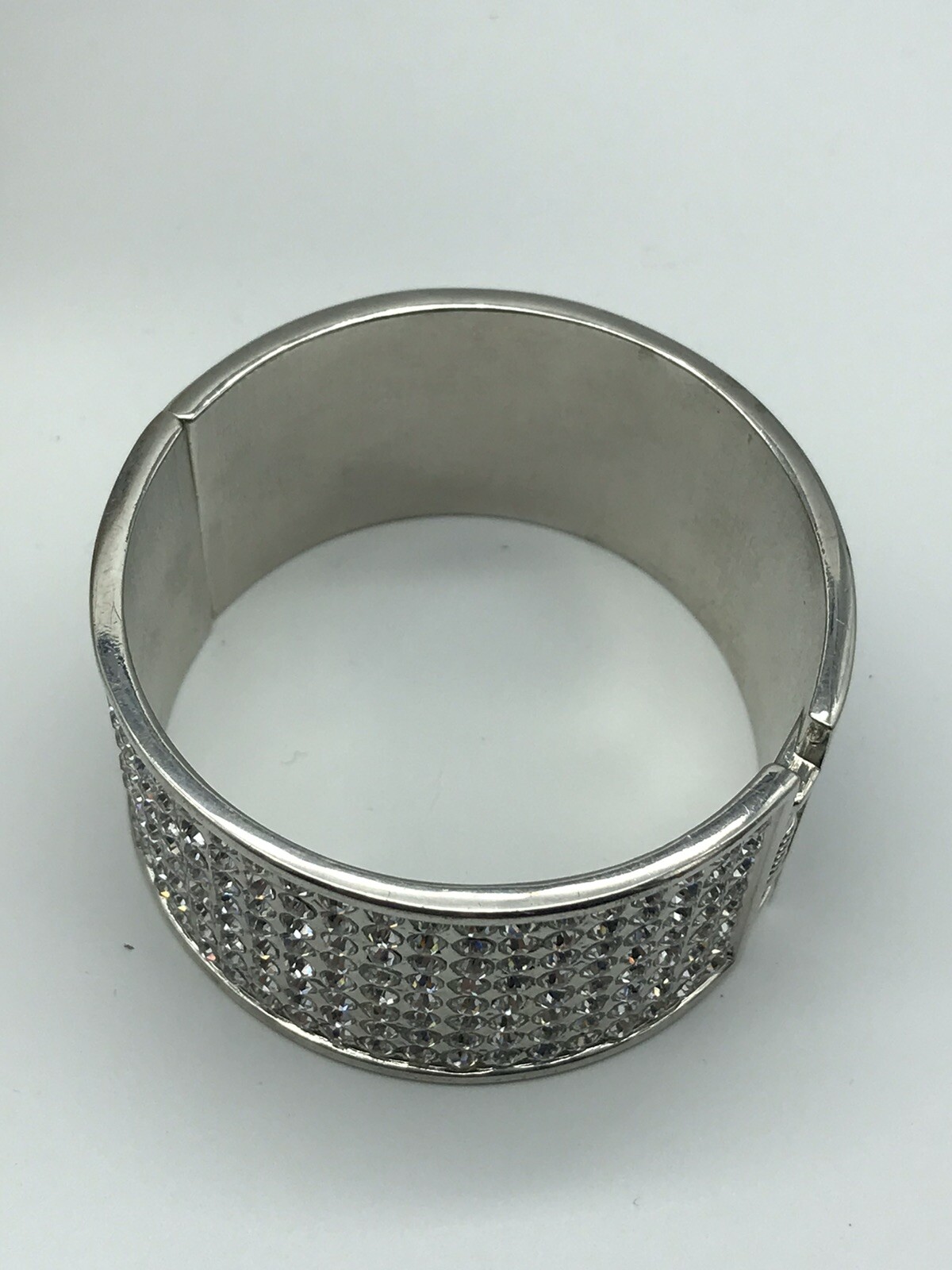 Hinged Silver Tone Bangle Bracelet Two Styles In … - image 7