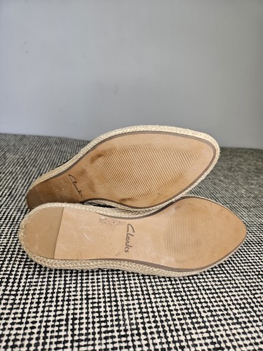 Clarks Coral Love Striped Canvas Espadrilles Lace-up Shoes Nautical Size 4 D UK - Picture 7 of 7