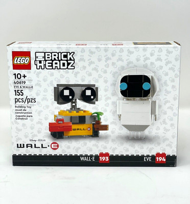 LEGO 40619 WALL-E & EVE (BRICKHEADZ) Disney Pixar: 155pcs - New & Sealed, MINT