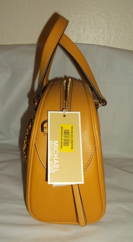 Neu mit Etikett Michael Kors Williamsburg Golden Rod Leder kleine Bowling-Umhängetasche 328 $ - Bild 5 von 12