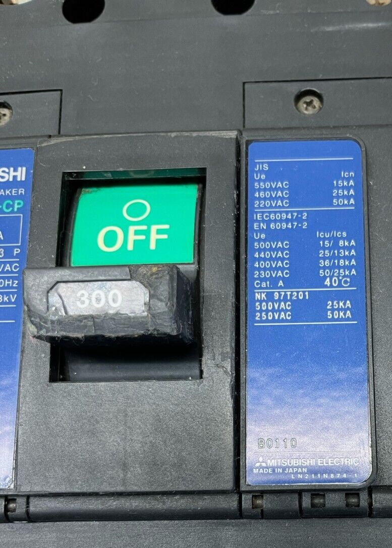 Mitsubishi NF400-CP 300A No-Fuse Breaker 3-Pole | eBay Mitsubishi NF400-CP 300A No-Fuse Breaker 3-Pole | eBay