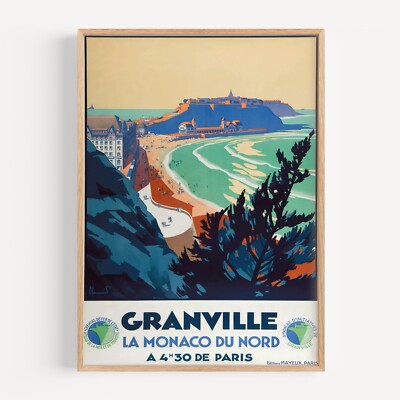 Granville-La Monaco du Nord Vintage Travel Poster Wall Art