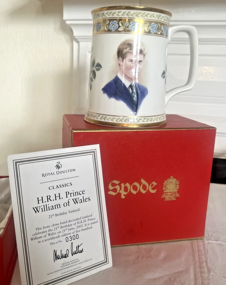 Royal Doulton ~ H.R.H. Prince William of Wales ~ 21st Birthday Tankard ~ Ltd Ed - Image 4 of 4