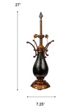 RT70372B-DALE TIFFANY 7.25" X 27 BYRON LAMP BASE REC-18" D TIFFANY SHADE 