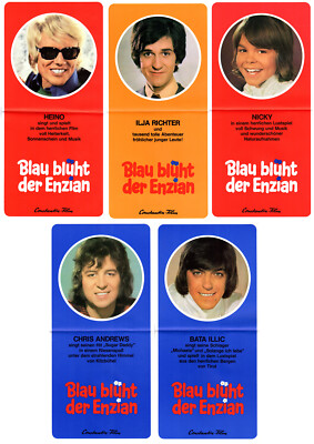 Blau blüht der Enzian Filmposter 5 Charakterposter Heino Ilja Richter Bata Illic