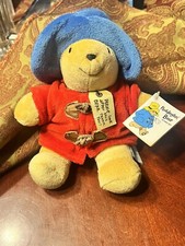 EDEN TOYS PADDINGTON BEAR PLUSH STUFFED ANIMAL BLUE HAT RED COAT 1997 7" INCHES