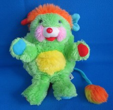 PUTTER verde 8" peluche puff ball POPPLES DOLL giocattolo morbido MATTEL anni 80 VINTAGE 1986