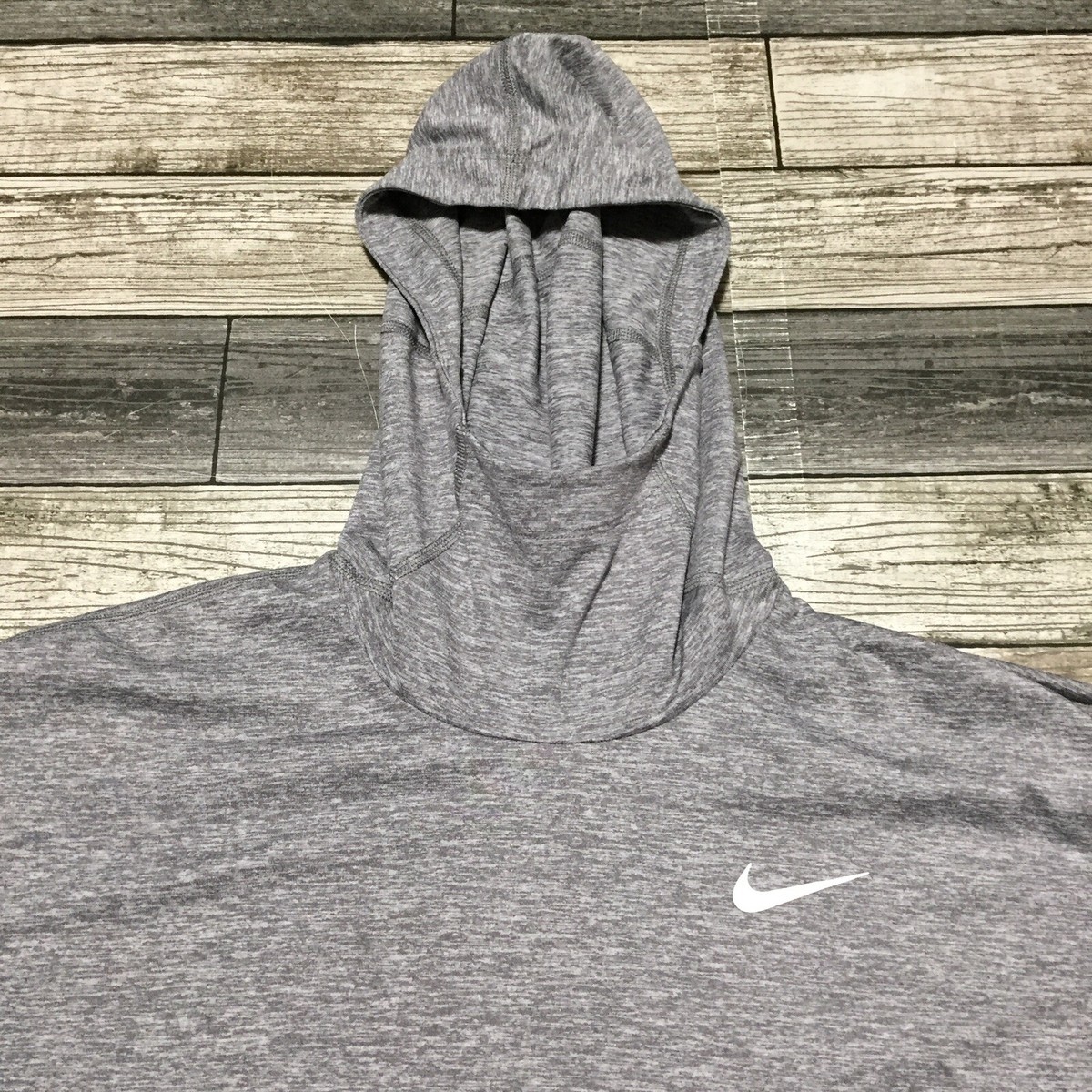 Nike Running Dri Fit Relaxed Shirt Hoodie Women's L Gray Long Sleeve | eBay