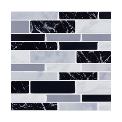 10pcs Wall Panels Self Adhensive Wall Tiles Waterproof Removable for Living Room