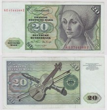T147972 Banknote 20 DM Deutsche Mark Ro. 271b Schein 2. Jan. 1970 KN GE 5744168