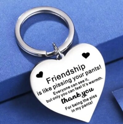 Inspiring Message For Friends Friendship Keychain Key Ring Gift Charm