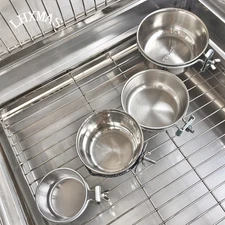 Bird Feeders Parrot Stainless Steel Cups Food Bowl Bird Cage cup for parrot D593