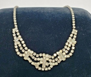 Vintage-Rhinestone-3-Tier-Necklace-Wedding-Prom-Bride
