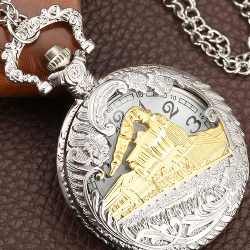 Watch Bronze Movement Van Car Pocket Steampunk Necklace Chain Watches Quartz - Picture 24 of 34