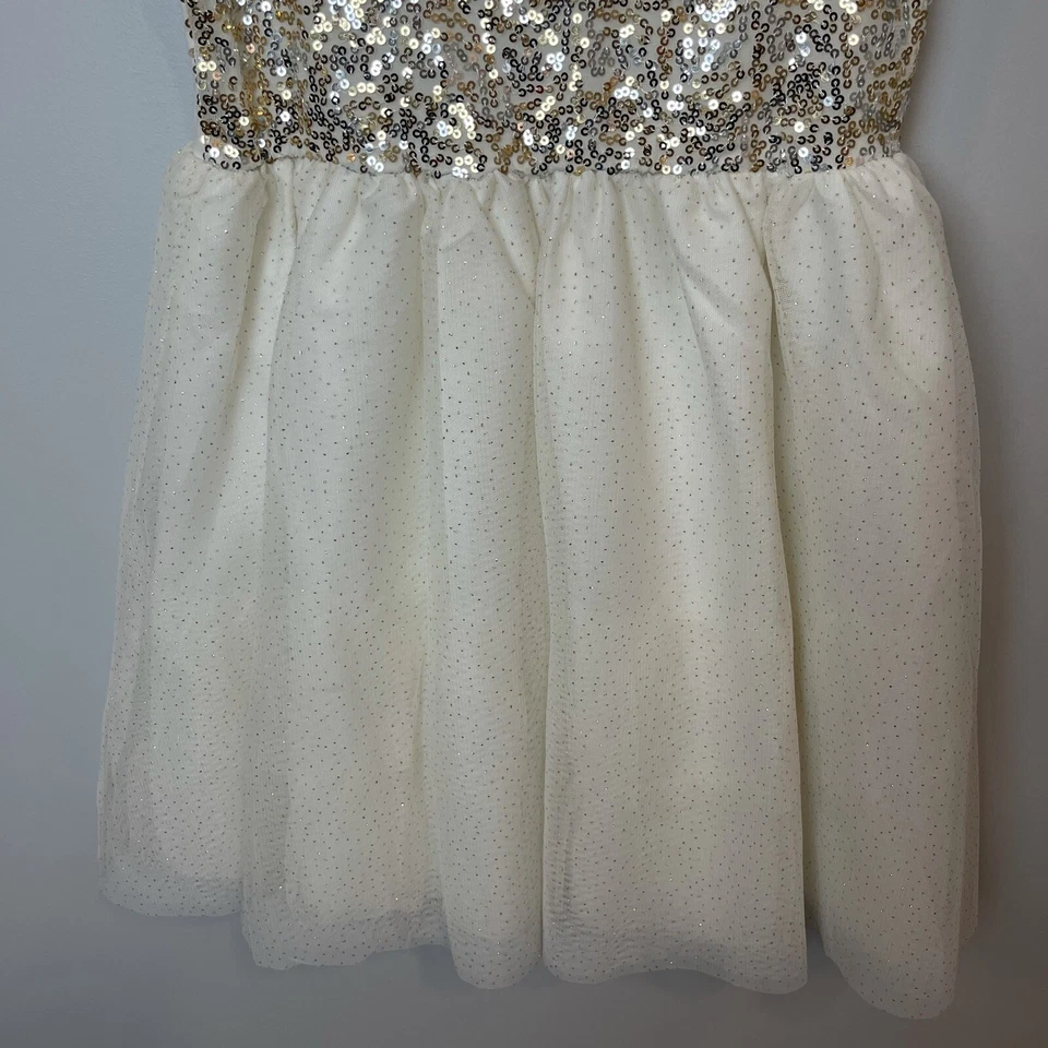 Vestido de festa retrato lantejoulas meninas 14 crianças lugar ouro brilhante Bling TCP BR1 - Imagem 3 de 4