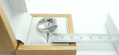 14ct White Gold 0.55ct Diamond set double row cluster ring - Picture 19 of 19