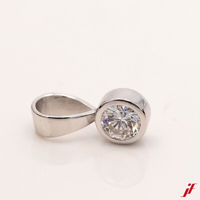 Anhänger 585/14K Weißgold 1 Diamant 0,4ct H/SI - Wert 3.000 