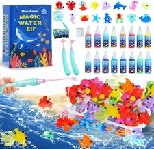 Magic Water Elf Toy Kit,Aqua Water Gel with 16 Magic Gels and 15 Shape Molds