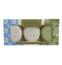 Crabtree & Evelyn Essentials Soap Trio - LaSource, Goatmilk, Gardener 6.5oz NIB