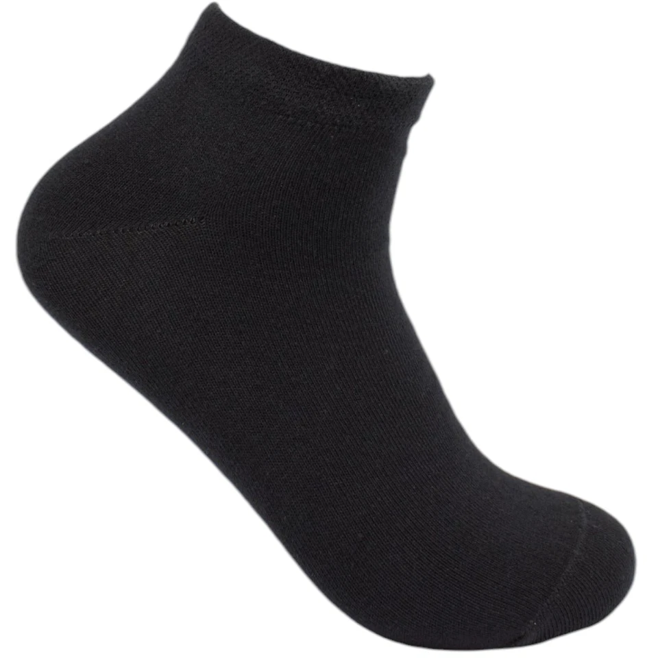 10 bis 50 Paar Sneaker Socken Herren Damen Baumwolle Schwarz Weiß Grau ohne Naht - Bild 3 von 4