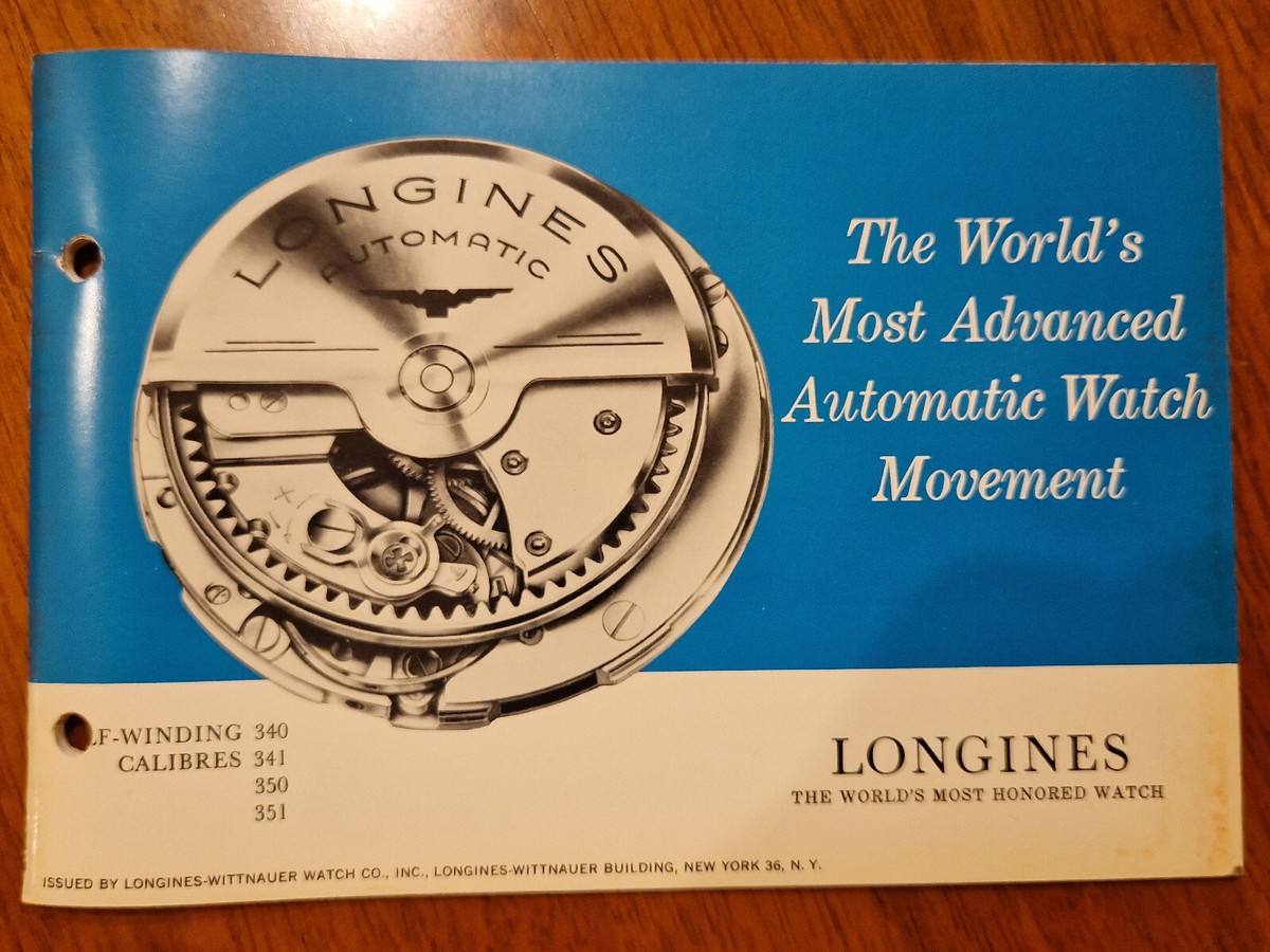 Longines cal 340 341 350 351 repair manual instruction guide