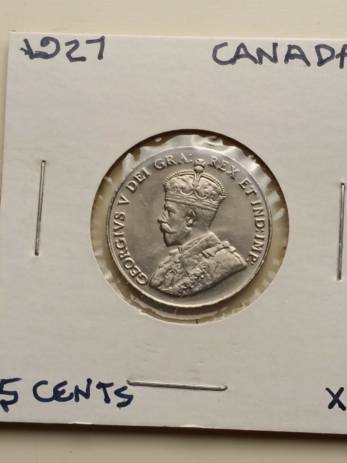 1927 Canada 5  cents coin